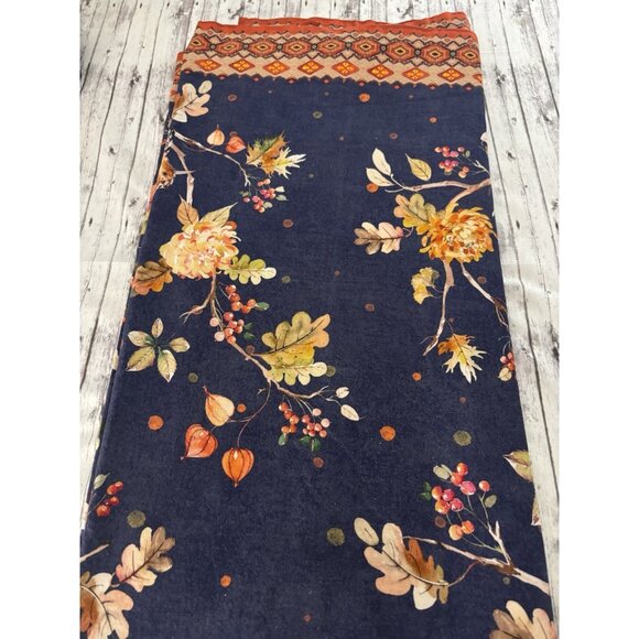 Maison D' Hermine Birds 54X74 Tablecloth Blue Kelim Infinity 100% Cotton Floral - Picture 1 of 9